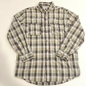 LL Bean Men's  Large Tall Vented Fishing Hiking Shirt Button Up Mesh Lined